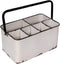 Creative Co-Op Distressed White Metal Caddy with 6 Compartments...