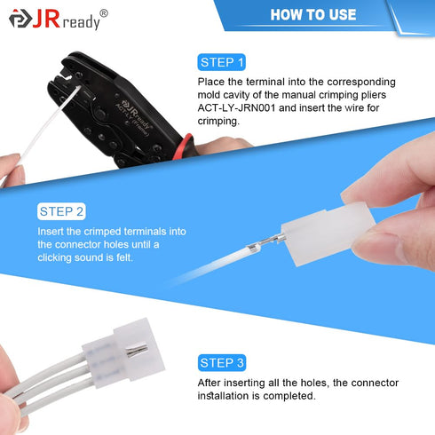 JRready ST6428 Power Connector 9 Pin (4 Matched Sets), 6.35mm Diameter Pin and Sockets 14-20 AWG, Compatible with Molex MLX Power Connector 9 Pin,...