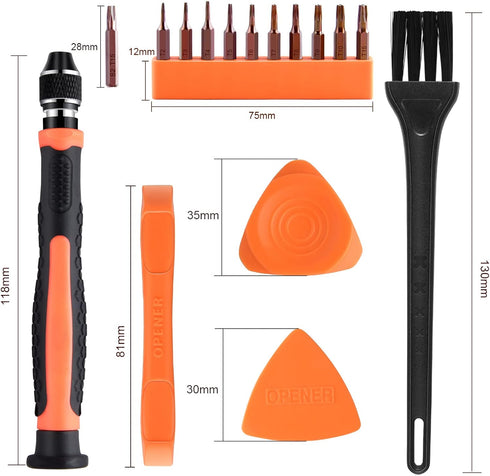 NEBURORA 10 in 1 Torx Screwdriver Set with T2 T3 T4 T5 T6 T7 T8 T9 T10 T15 Interchangeable Magnetic Torx Bit & Opening Tool,Torx Security screwdri...