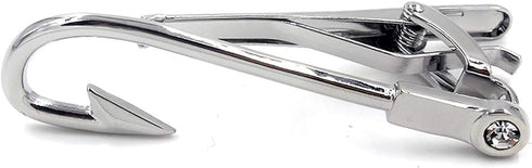 Fish Fisherman Fishing Hook Pair of Cufflinks & Tie Bar Clip...