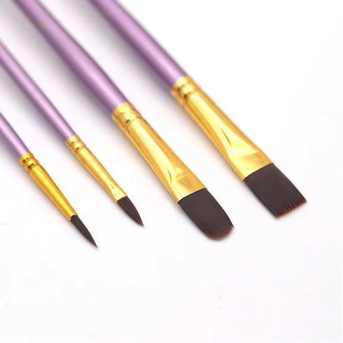 Acrylic Paint Brush Set, 1 Packs / 10 pcs Watercolor Brushes Painting Brush Nylon Hair Brushes for All Purpose Oil Watercolor Painting Artist Prof...