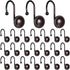 Rustproof Antique Decorative Shower Curtain Hooks, 12pcs Oil Rubbed Bronze Shower Curtain Ring Holders for Bathroom Shower Rods Curtains Home...