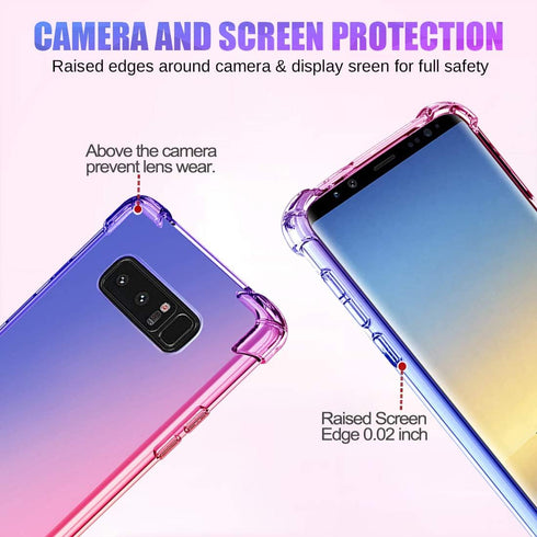 Case for Samsung Note 8, Galaxy Note 8 Cute Case Girls Women, Gradient Slim Anti Scratch Soft Clear TPU Phone Case Cover Shockproof Case for Samsu...