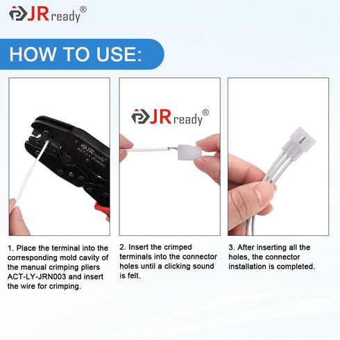 JRready ST6408 Standard .062" 4-Circuits Connectors,3.68mm Pitch Pin and Socket Connector 18-24 AWG, Compatible with Molex Standard .062" 4 Pins M...