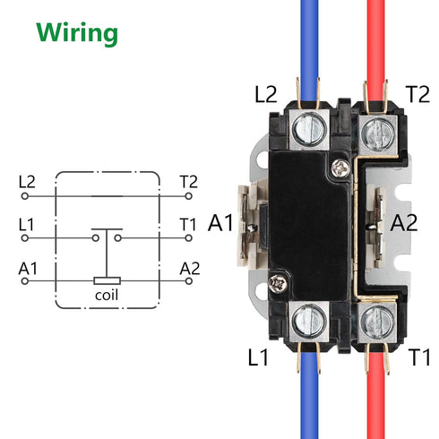Air Conditioner Contactor,24VAC Provide Stable and Reliable Control for Your Air Conditioning System,Strong Compatibility (1P_40A)...