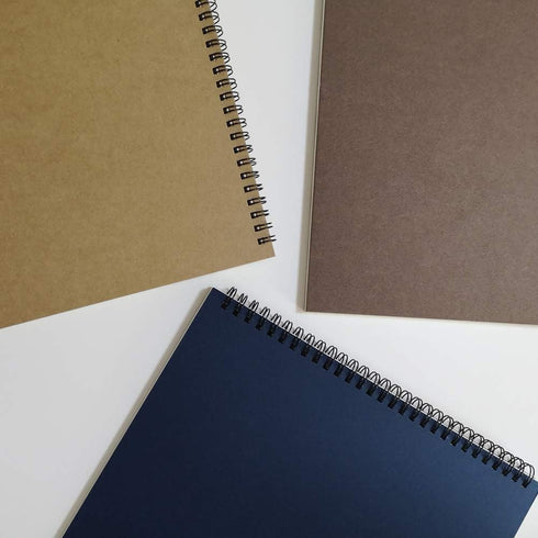 Spiral Notebook/Spiral Journal Lined, B5 Hard Kraft Cover Wire Bound Notebook Ruled, 70 Sheets (140 Pages), 10.5" x 7.3", 3 Notebooks Per Pack, Da...