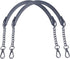 Beaulegan Purse Chain Handles - Microfiber Leather - Replacement for Shoulder Bag or Handbag 23.6 inch Long (2 PCS/Gunmetal Black)...