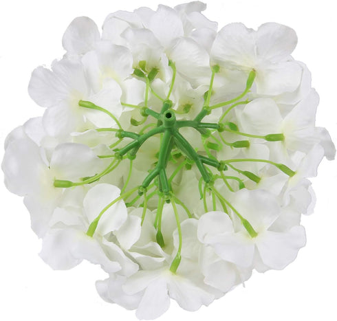 10pcs Hydrangea Silk Flowers Heads with Stems Artificial Hydrangea Flowers for Wedding Home Party Baby Shower Decor (White)...