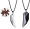 COAI Obsidian Howlite Wolf Tooth Yin Yang Couples Pendant Necklaces...