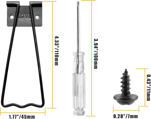 6 Pcs Picture Frame Easel Back Stand,4.52 Inch Iron Picture Frame,Photo Craft Art Backs Stand with Screws & Screwdriver(Black)...