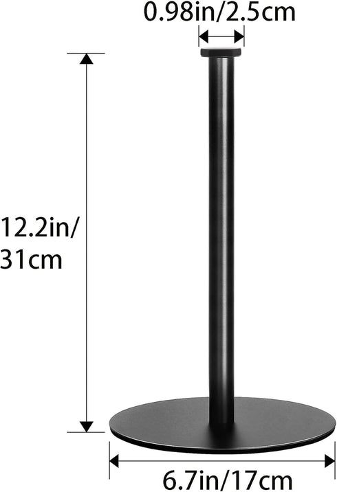 Paper Towel Holder Countertop, OBODING, Black Kitchen Paper Towel Holder Stand for Kitchen and Bathroom Organization and Storage, Paper Towel Hold...