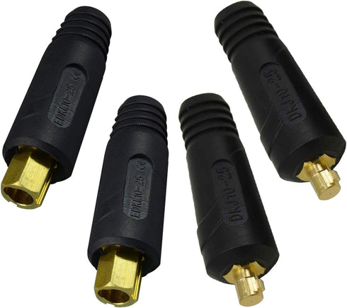 RIVERWELD TIG Welding Cable Panel Connector-plug DKJ10-25 & EDKL10-25 200Amp Dinse Quick Fitting 4pcs...
