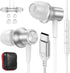 USB C Headphones for iPhone 15 Pro Max Plus iPad, Type C Earphones Noise Isolating with Mic Stereo Volume Control Android Wired Earbuds for Samsun...