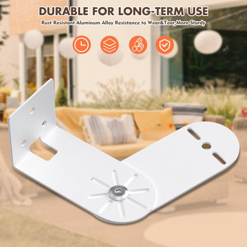 2Pack Metal Corner Wall Mount Bracket for Wyze Cam Pan V3/V2, Wyze Cam V4/V3/V2, Max Cover Both Sides of The House 300 Degrees Reduce Blind Spots,...