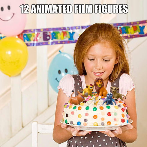 12-Pc Mini Animal Action Figures, Collectible Toys for Kids, Perfect for Cake Toppers & Desktop Decorations...