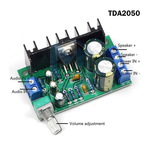 HiLetgo 2pcs TDA2050 Mono Audio Amplifier Module Digital Mono Amplifier Board AMP DC/AC 5-24V Output 5W-120W for Speaker......
