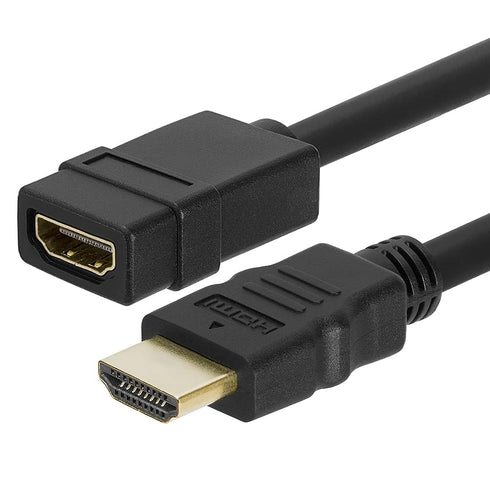 Cmple - HDMI Extension Cable 3 ft Male to Female HDMI Adapter Cord 4K@60Hz 2150p 1080p 3D Audio/Video Extender Compatible with Laptop, Gaming PC, ...
