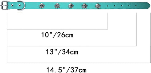 New Skull Dog Collar Skeleton Cat Collar Skull Design Pet Collar for Dogs and Cat Blue Small Fits for Neck Girth from 10" to 13"...