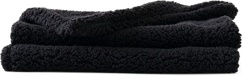 Reafort Ultra Soft Sherpa Body Pillow Cover/Case with Zipper Closure 21"x54" (21"x54" Body Pillow Cover, Black)...
