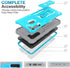 FITO for Samsung Galaxy A21 Case, Dual Layer Shockproof Heavy Duty Case with Screen Protector for Samsung A21 Phone, Built-in Kickstand (Blue)...