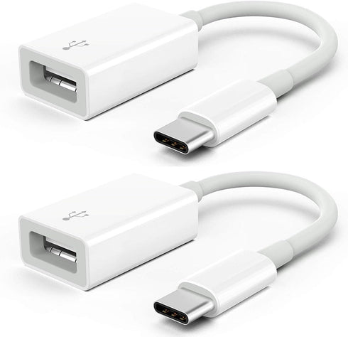 USB C to USB 3.0 Adapter (2 Pack),Type C to USB 3.0 Female OTG Cable Compatible with MacBook Pro/Air M2/M1/2020, iPhone 15 Pro/Max,iPad Pro,XPS,Ga...