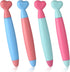4pcs Kid Stylus Pens for Touch Screens, Cute Heart-Shaped Crayon Stylus Pen with Comfortable Grip Children's Stylus for Smartphones Tablets Capaci...