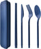 Reusable Utensils Set with Case, Eco-Friendly Bpa Free Plastic Travel Utensils, 1 Sets Plastic Spoons and Forks Set Plastic Cutlery Set for Lunch ...