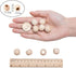 PH PandaHall 120pcs 20mm Natural Wooden Round Loose Beads for DIY Craft, Jewelry, Home Decor...