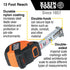 Klein Tools 9525 Tape Measure, 25-Foot Compact Double-Hook Imperial Measuring Tape with Finger Brake, Nylon Blade, Easy to Read Bold Lines...