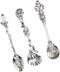 Fdit Vintage Style Coffee Spoons Set 3Pcs Dessert Spoons Royal Style Metal Carved Teaspoons for Kitchen Dining Bar and Tea Parties...