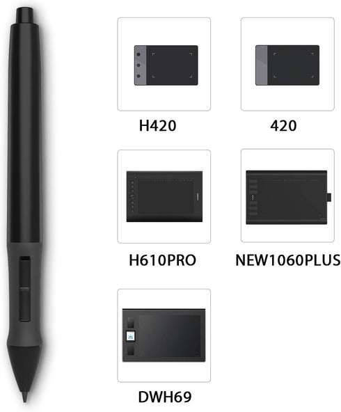 HUION Battery Pen P68 Digital Pen Stylus for Huion Graphics Drawing Tablet 420, H420, K56, H58L, 680S, GAOMON S56K...