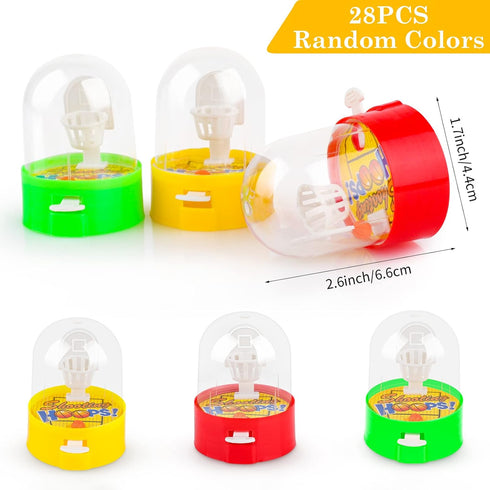 Mini Basketball Games 28pcs Finger Basketball Shooting Games Basketball Party Favors for Kids 8-12 Desktop Table Basketball Hoop Fidget Game Space...