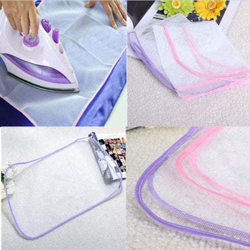 3Pcs Blue Protective Ironing Scorch-Saving Mesh Pressing Pad Mesh Cloth, No Melt Pressing Cloth for Easy Ironing and Protection,50x35 Deft Process...