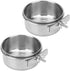 2pcs VVNIAA Stainless Steel Bird bowls, Durable Bird Water Bowl, Bird Feeding Cups, Chinchilla Food Bowl, Bird Dishes for Cage, Bird Cage Feeders ...