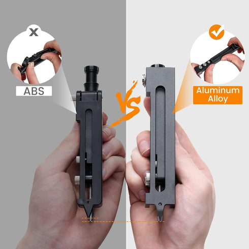 Multi-function Scribing Tool - Upgraded Construction Pencil for DIY Woodworking, Aluminum Alloy Scribe Tool with Deep Hole Pencil, Scriber Line Ma...