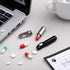 2 Pcs Keychain Pill Holder Waterproof Small Pocket Pill Case Metal Mini Travel Pill Bottle Organizer Box Case Container for Outdoor Travel Camping...
