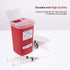 Alcedo Sharps Container for Home Use 1 Quart (1-Pack) | Biohazard Needle and Syringe Disposal | Small Portable Container for Travel and Profession...