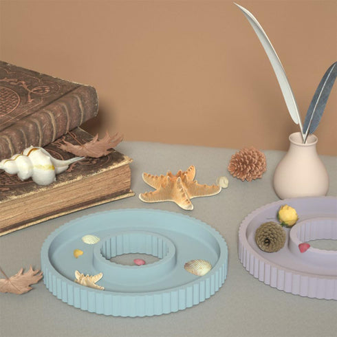 Round Resin Mold Tray Epoxy Resin Mold Jewelry Storage Silicone Mold 3D Resin Casting Mold for DIY Home Decoration Crafts (Round)...