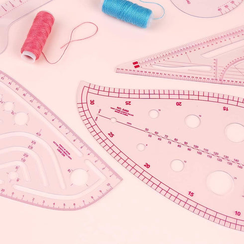 Sewing Ruler 4 Style Clothing Patterning Ruler Sew French Curve Ruler Metric Shaped Plastic Sewing Tools Include Seam Ripper Tracing Wheel Sewing ...