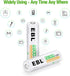EBL Pack of 8 AA Batteries 2800mAh High Capacity Precharged Ni-MH AA Rechargeable Batteries...