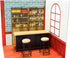 Dollhouse Furniture Metal Bar Table & Chair with Wood Top Pub Set 1:12 Scale Miniature Accessories Bar Counter Stool Mini Dining Coffee Table Mode...