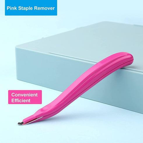 Pink Magnetic Staple Remover,Portable Staple Remover, Magnetic Head Staple Removal Tool,Handheld Staple Puller, Pen Type Staple Remover Binding Su...