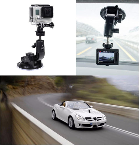 ASOCEA Action Camera Suction Cup Mount Windshield Camera Holder Tripod Adapter with Screw Compatible with Gopro Hero 11 10 9 8 7 6/AKASO EK7000/Br...