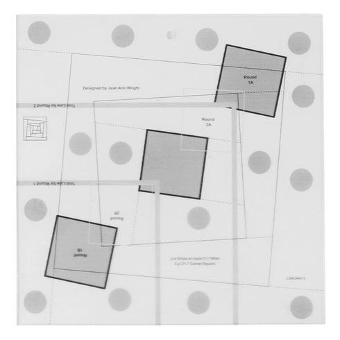 Log Cabin Trim Tool, Lightweight Grids Transparent Creative Easy to Read Quilting Ruler for Fabric Cutting (10 Inch)...