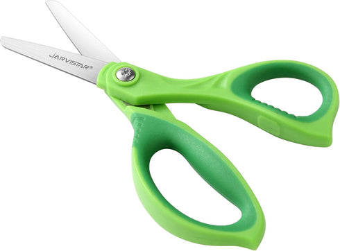 Kids Scissors Blunt Safety: 5” Left & Right Handed Small School Scissors Stainless Steel Blades Child Craft Scissors with Cover for Toddlers Stude...