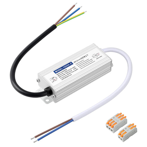 Waterproof IP67 LED Driver Power Supply 12V 24W 2A, 110V AC to 12V DC Converter, Ideal for Indoor and Outdoor, Marine, and Industrial LED Lighting...