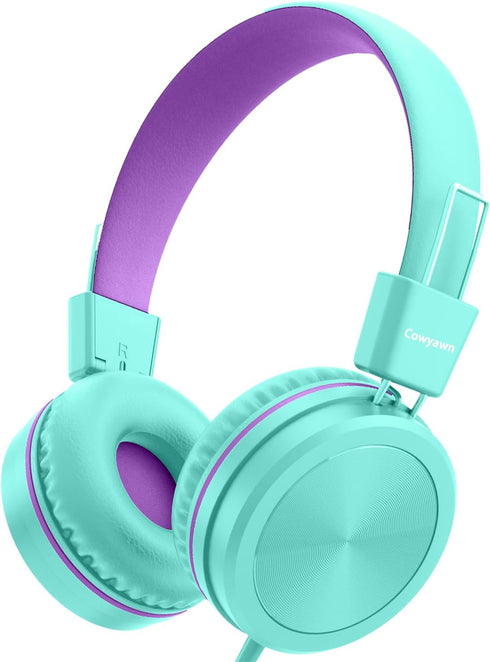 Kids Headphones, Toddler Headphones with Safe Volume Limiter 94dB, Wired School Headphones for Kid with Adjustable and Flexible Design for Boys an...