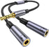 MOSWAG Headphone Splitter 3.5mm Stereo to Dual 3.5mm Female Headphone Jack Audio Stereo, Extension Cable Audio Stereo Y Splitter Compatible with i...