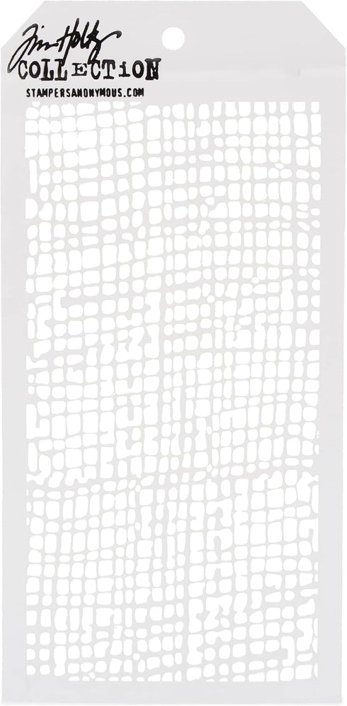 Stampers Anonymous Tim Holtz Layered Stencil, 4.125 by 8.5-Inch, Burlap...