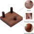 Walnut Crystal Display Stand Rock Display Holder Three-Peg Display Easel Stands for Fossil Coral Geodes Rock Mineral Agate M...